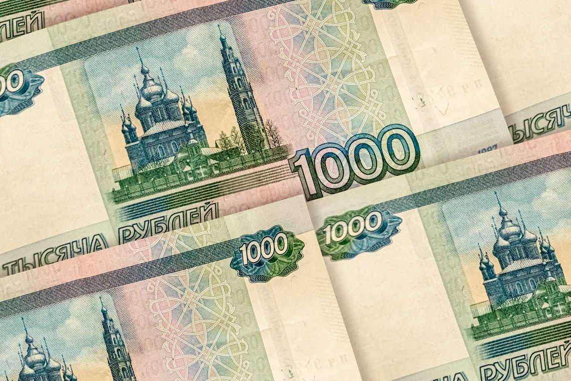 Foto von russischen Geldscheinen